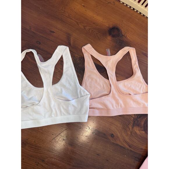 Commando White & Apricot Stretch Cotton Racerback Bralette Bundle Sz S NWT - Picture 11 of 14
